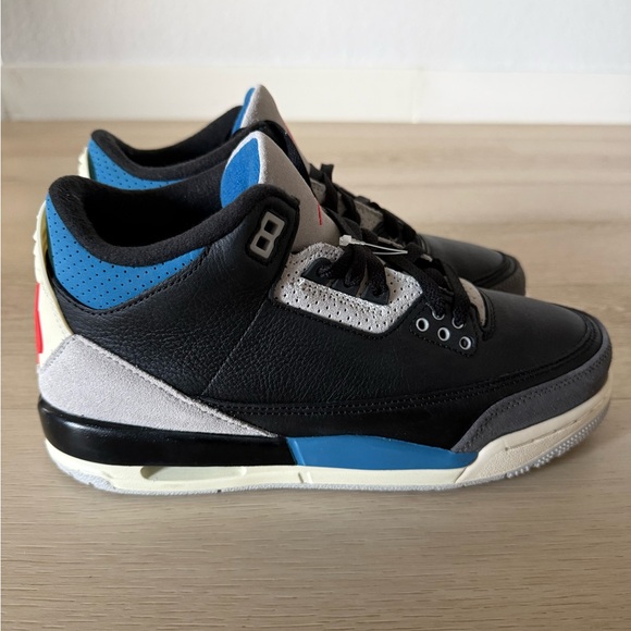 Nike Air Jordan 3 Retro GS Rare Air Black Blue Red IB8968-004 Kid's 7Y Women 8.5 - Picture 4 of 9